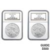 Image 1 : 1997/1998 Silver Eagles $1 NGC MS69 [2]