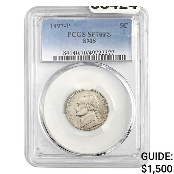 1997-P Jefferson Nickel PCGS SP70FS