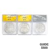 Lot of 3 ANACS Certified Silver Eagle Dollars