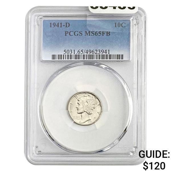 1941-D Mercury Dime PCGS MS65FB