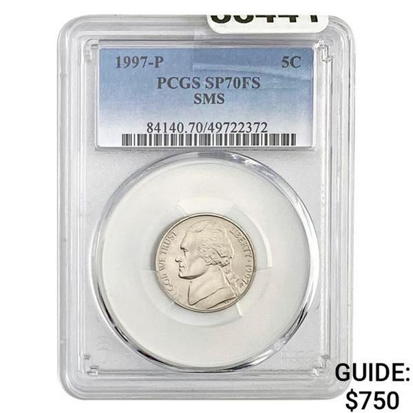 1997-P Jefferson Nickel PCGS SP70FS
