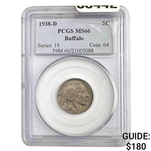 1938-D Buffalo Nickel PCGS MS66