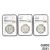 Image 1 : [3] 1953 Franklin Half Dollar NGC MS64/64FBL