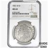 Image 1 : 1921-D Morgan Silver Dollar NGC MS63