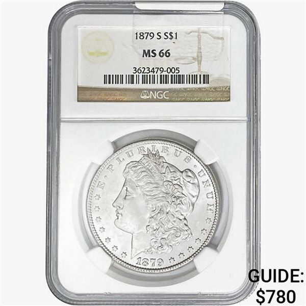 1879-S Morgan Silver Dollar NGC MS66
