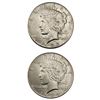 Image 1 : 1934-1935 UNC Silver Peace Dollar Lot [2 Coins]