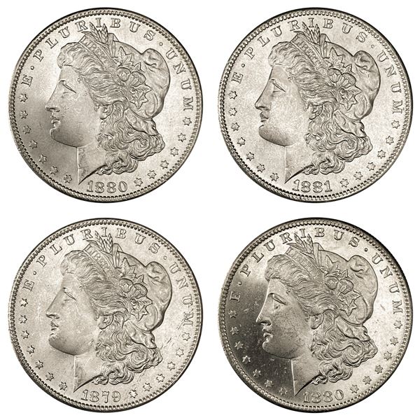 1879-1881 CH BU Morgan Silver Dollar Lot [4 Coins]
