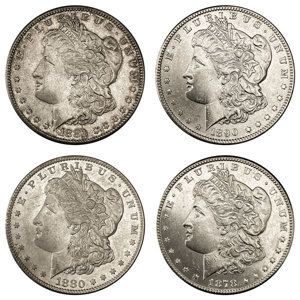 1878-1890 CH BU Morgan Silver Dollar Lot [4 Coins]
