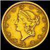 Image 1 : 1849 $1 Liberty Head Gold Dollar CLOSELY UNCIRCULATED