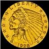 Image 1 : 1928 Indian Head $2.50 Gold Quarter Eagl CLOSELY UNCIRCULATED