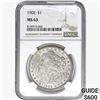 Image 1 : 1902 Morgan Silver Dollar NGC MS63