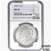 Image 1 : 1921-D Morgan Silver Dollar NGC MS64
