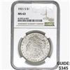 Image 1 : 1921-S Morgan Silver Dollar NGC MS63