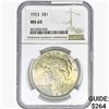 Image 1 : 1923 Silver Peace Dollar NGC MS65