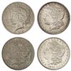Image 1 : 1879-1922 UNC Morgan Silver Dollar Lot [4 Coins]