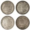 Image 1 : 1879-1885 UNC Morgan Silver Dollar Lot [4 Coins]