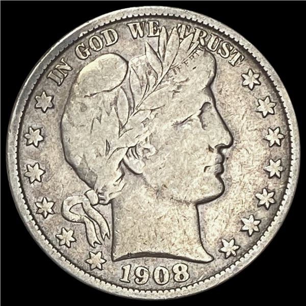 1908-O Barber Half Dollar LIGHTLY CIRCULATED