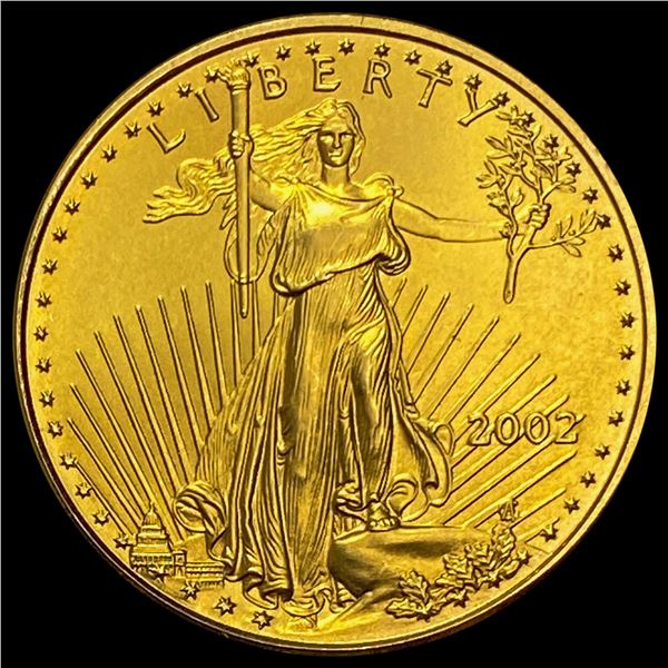 2002 $10 American Gold Eagle 1/4 oz SUPERB GEM BU