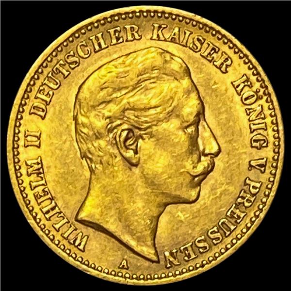 1906 10 Gold Mark Germany .1152oz AGW UNC