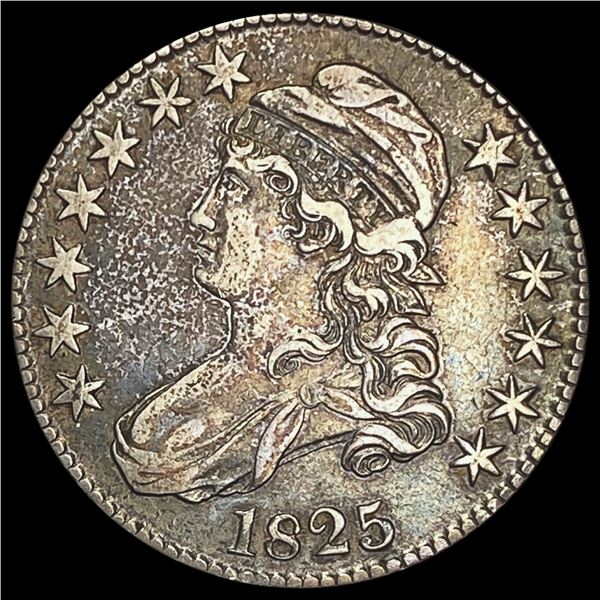 1825 Capped Bust Half Dollar LIGHTLY CIRCULATED
