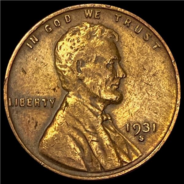 1931-S Lincoln Wheat Cent LIGHTLY CIRCULATED