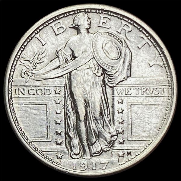 1917 T1 Standing Liberty Quarter NEARLY UNC