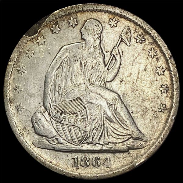 1864-S Seated Liberty Half Dollar NICELY CIRC
