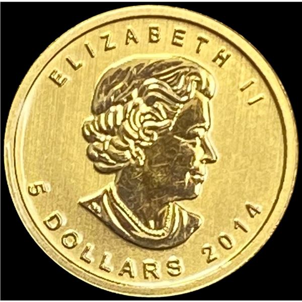 2014 Canada 1/10 oz Gold Maple Leaf GEM BU