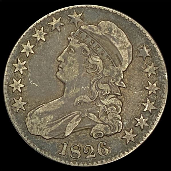 1826 Capped Bust Half Dollar LIGHTLY CIRCULATED