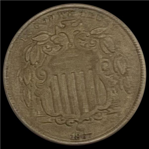 1867 Shield Nickel CLOSELY UNCIRCULATED