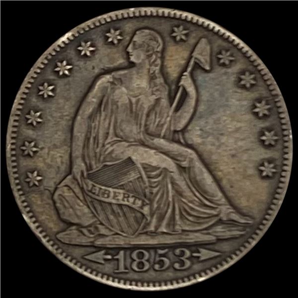 1853-O Seated Liberty Half Dollar NEARLY UNCIRCULATED
