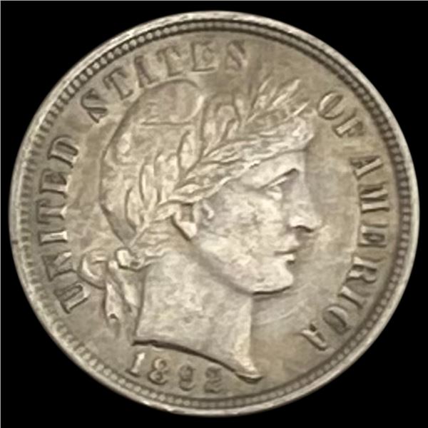 1892 Barber Dime CHOICE BU