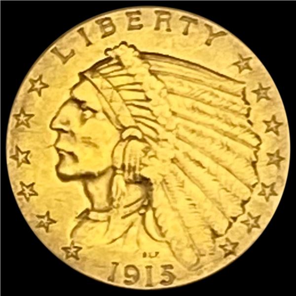 1915 Indian Head $2.5 Gold Quarter Eagle CLOSELY UNCIRCULATED