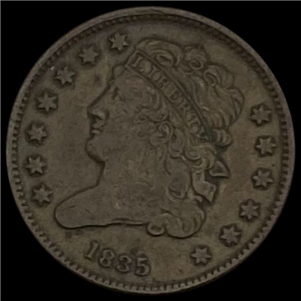 1835 Classic Head Half Cent CLOSELY UNCIRCULATED
