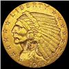 Image 1 : 1915 Indian Head $2.50 Gold Quarter Eagl CLOSELY UNCIRCULATED