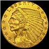 Image 1 : 1913 Indian Head $2.5 Gold Quarter Eagle CLOSELY UNCIRCULATED
