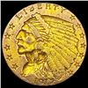Image 1 : 1912 Indian Head $2.50 Gold Quarter Eagl CLOSELY UNCIRCULATED