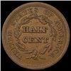 Image 2 : 1856 Braided Hair Half Cent CLOSELY UNCIRCULATED
