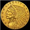 1914-D Indian Head $2.5 Gold Quarter Eag CLOSELY UNCIRCULATED