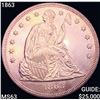 1863 Seated Liberty Dollar CHOICE BU