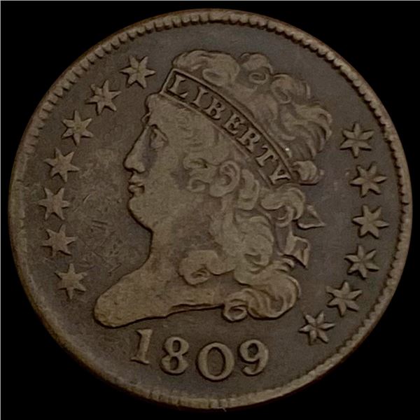 1809 Classic Head Half Cent LIGHTLY CIRCULATED