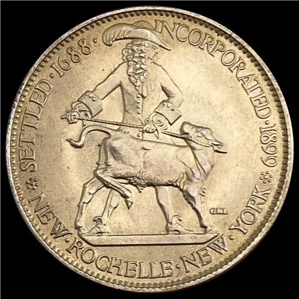 1938 New Rochelle Half Dollar GEM BU