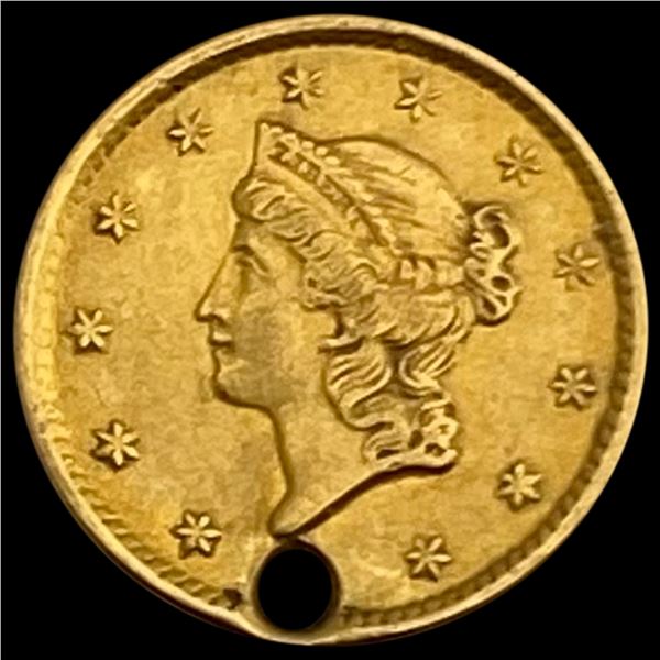 1851 Liberty Head Gold Dollar (holed) HIGH GRADE