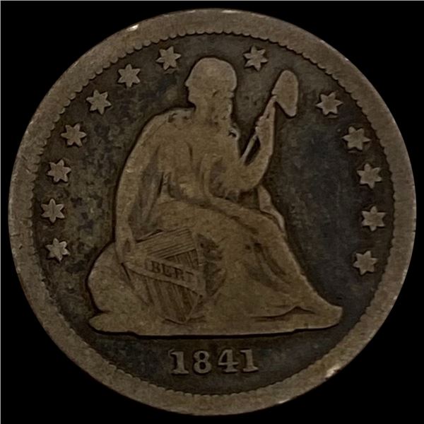 1841 Seated Liberty Quarter NICELY CIRCULATED