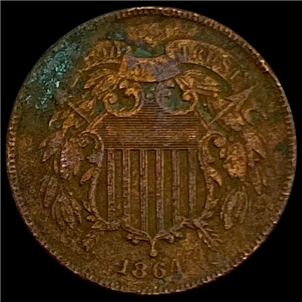 1864 Two-Cent Piece NICELY CIRCULATED