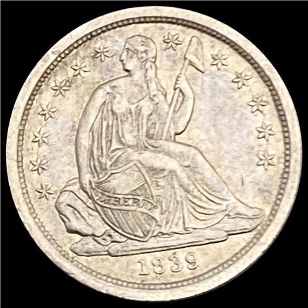 1839 Seated Liberty Dime CHOICE AU