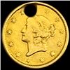 1853 Liberty Head Gold Dollar (holed) HIGH GRADE