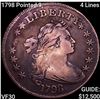 1798 Pointed 9, 4 Lines Draped Bust Dollar LIGHTLY CIRCULATED