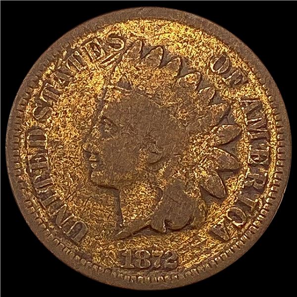 1872 Indian Head Cent NICELY CIRCULATED
