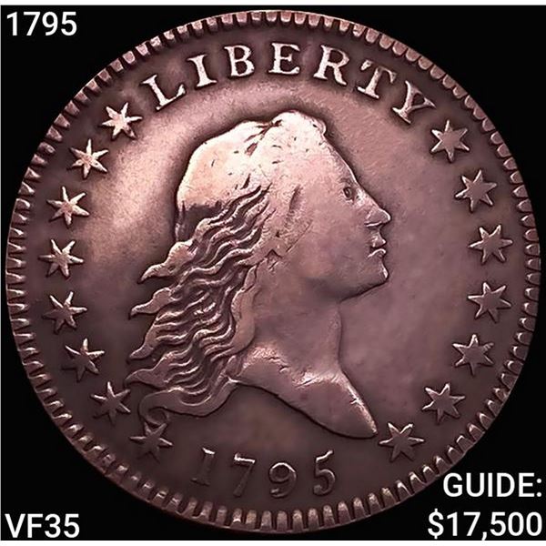 1795 Flowing Hair Half Dollar ABOUT UNCIRCULATED